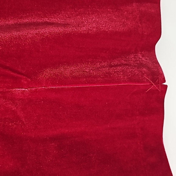 WHBM Cranberry Red Velvet Bodycon Pencil Skirt w Back Zip & Slit - Picture 8 of 12